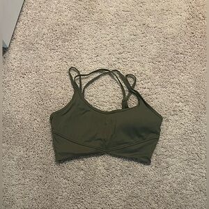 Olive Green Women's Sports Bra